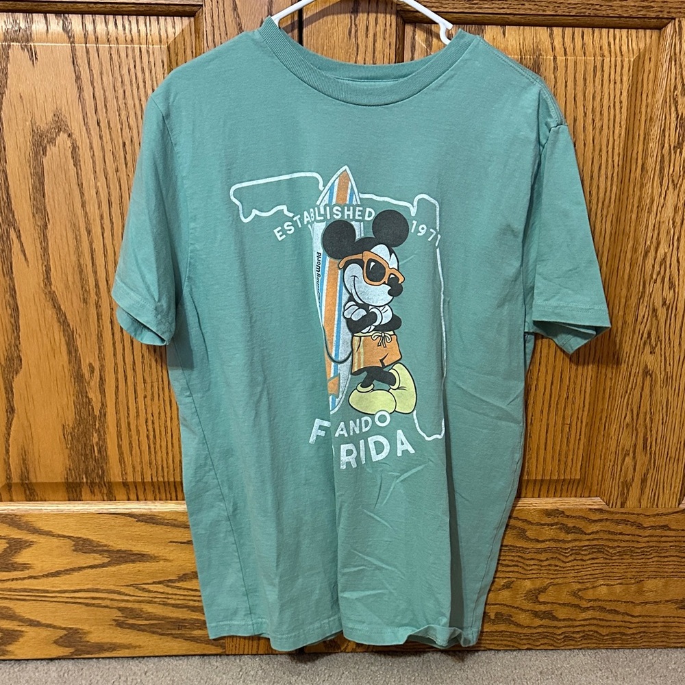 Disney Teal Mickey Mouse Short Sleeve Tee